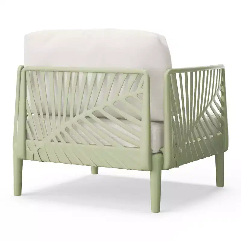 WestinTrends Playa Modern Outdoor Polypropylene Resin Deep Seating Patio Club Chair (Set of 2), Green