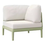WestinTrends Playa Modern Outdoor Polypropylene Resin Deep Seating Sectional Corner Chair, Green