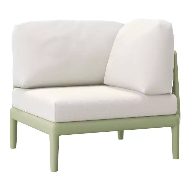 WestinTrends Playa Modern Outdoor Polypropylene Resin Deep Seating Sectional Corner Chair, Green