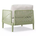 WestinTrends Playa Modern Outdoor Polypropylene Resin Right Arm Facing Deep Seating Sectional Chair, Green