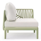 WestinTrends Playa Modern Outdoor Polypropylene Resin Right Arm Facing Deep Seating Sectional Chair, Green