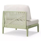 WestinTrends Playa Modern Outdoor Polypropylene Resin Right Arm Facing Deep Seating Sectional Chair, Green