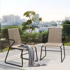 Christopher Knight Home Brook Modern Outdoor Iron and Rope Weave Club Chairs (Set of 2)