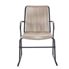 Christopher Knight Home Brook Modern Outdoor Iron and Rope Weave Club Chairs (Set of 2)