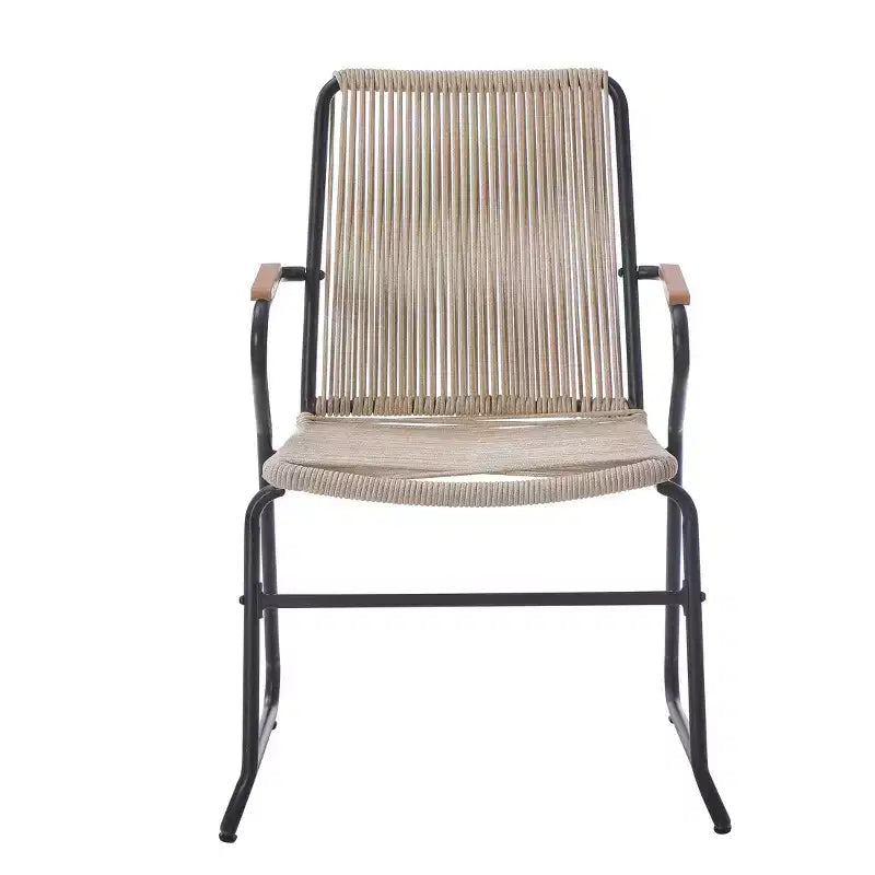 Christopher Knight Home Brook Modern Outdoor Iron and Rope Weave Club Chairs (Set of 2)