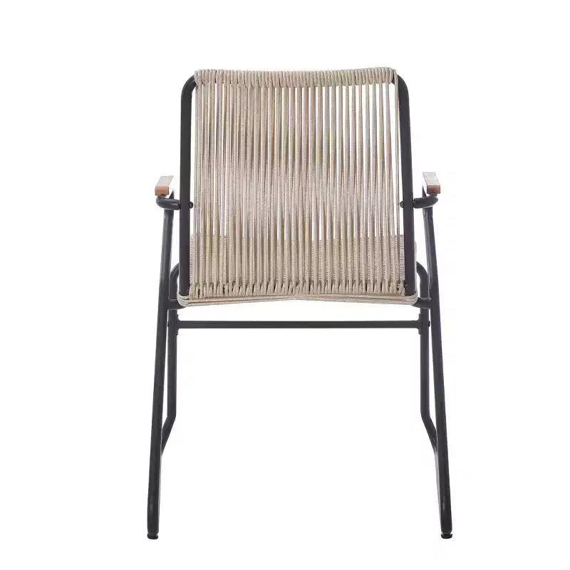 Christopher Knight Home Brook Modern Outdoor Iron and Rope Weave Club Chairs (Set of 2)