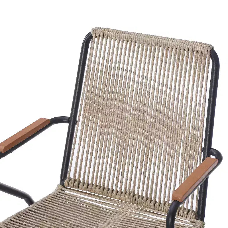 Christopher Knight Home Brook Modern Outdoor Iron and Rope Weave Club Chairs (Set of 2)