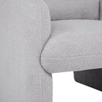 Okak Fine Minimalist Accent Chair Teddy Fleece Armchair with Cozy Soft Pillow Single Sofa Chair for Living Room Study Bedroom