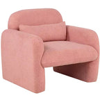Okak Fine Minimalist Accent Chair Teddy Fleece Armchair with Cozy Soft Pillow Single Sofa Chair for Living Room Study Bedroom