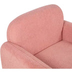 Okak Fine Minimalist Accent Chair Teddy Fleece Armchair with Cozy Soft Pillow Single Sofa Chair for Living Room Study Bedroom