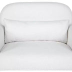 Okak Fine Minimalist Accent Chair Teddy Fleece Armchair with Cozy Soft Pillow Single Sofa Chair for Living Room Study Bedroom