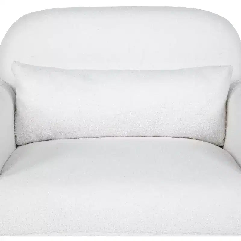 Okak Fine Minimalist Accent Chair Teddy Fleece Armchair with Cozy Soft Pillow Single Sofa Chair for Living Room Study Bedroom