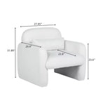 Okak Fine Minimalist Accent Chair Teddy Fleece Armchair with Cozy Soft Pillow Single Sofa Chair for Living Room Study Bedroom