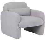 Okak Fine Minimalist Accent Chair Teddy Fleece Armchair with Cozy Soft Pillow Single Sofa Chair for Living Room Study Bedroom