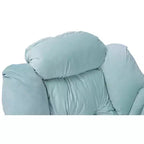 Okak Accent Chair Cotton Fabric Lazy Chair with Upholstered Side Pocket Armchair Leisure Sofa Chair with Steel Frame