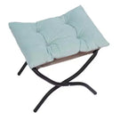 Okak Accent Chair Cotton Fabric Lazy Chair with Upholstered Side Pocket Armchair Leisure Sofa Chair with Steel Frame