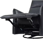 Okak Power Rocking Recliner Chair with Side Pocket 270 Swivel Electric Accent Chair Small Sofa for Living Room Bedroom Home Theater