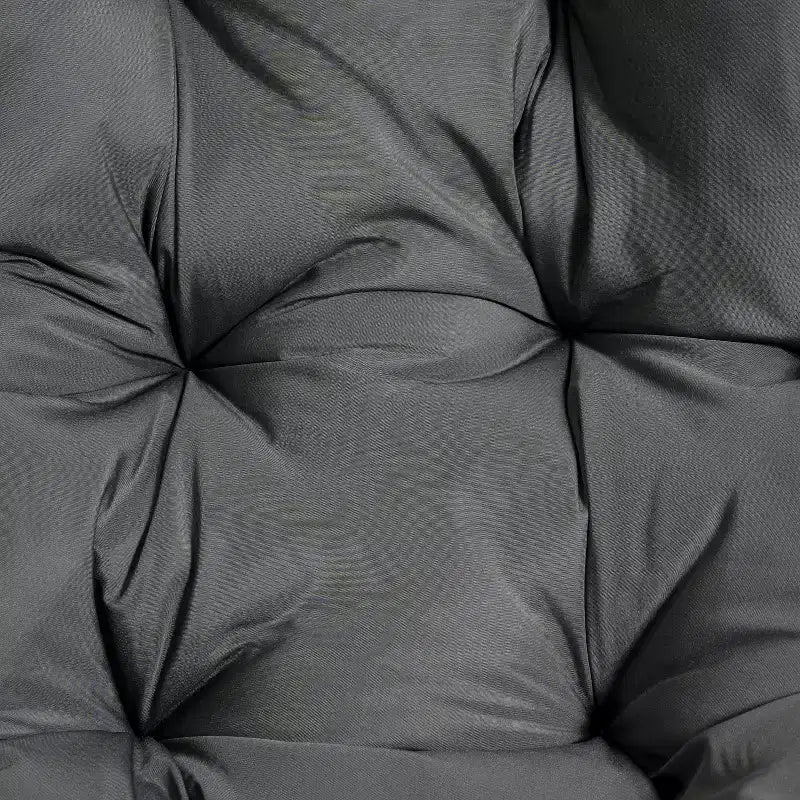 Home Imports Emporium Poltrona Papasan in Vimini con Cuscino Oversize e Base Girevole Sedia a Sfera per Interni da Camera da Letto o Patio Coperto
