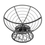 Home Imports Emporium Poltrona Papasan in Vimini con Cuscino Oversize e Base Girevole Sedia a Sfera per Interni da Camera da Letto o Patio Coperto