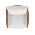 Jennifer Taylor Home Calarono 29 Teak & Aluminum Patio Accent Arm Chair, Sand Dune Chenille