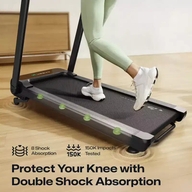 UREVO Foldi 3S Treadmill with Desk | Adjustable, Foldable, Smart Treadmill