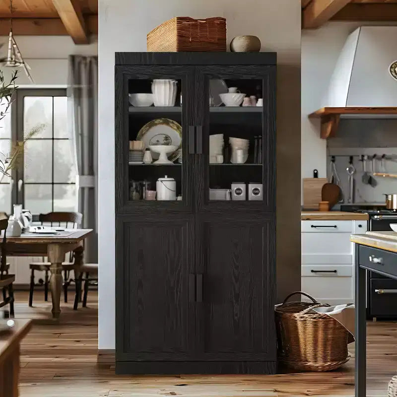 Mobiletto decorativo moderno e minimalista in legno con 6 ripiani