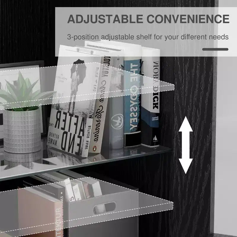 Mobiletto decorativo moderno e minimalista in legno con 6 ripiani