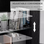 Mobiletto decorativo moderno e minimalista in legno con 6 ripiani