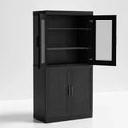 Mobiletto decorativo moderno e minimalista in legno con 6 ripiani