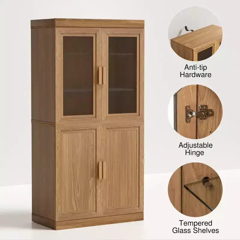 Mobiletto decorativo moderno e minimalista in legno con 6 ripiani