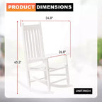 BestMassage Outdoor Rocking Chair Classic Wooden Patio Rocking Chair