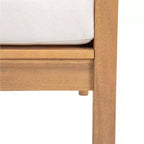 Christopher Knight Home Curtis, sedia da club per esterni in rattan e legno di acacia con cuscino resistente all'acqua, marrone/beige