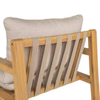 Christopher Knight Home Ihab Patio Rope Weave Acacia Wood Club Chair with Water-Resistant Cushion, Brown/Beige