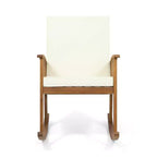 Christopher Knight Home Casa poltrona a dondolo da esterno in legno di acacia con cuscino