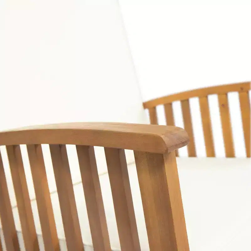 Christopher Knight Home Casa poltrona a dondolo da esterno in legno di acacia con cuscino