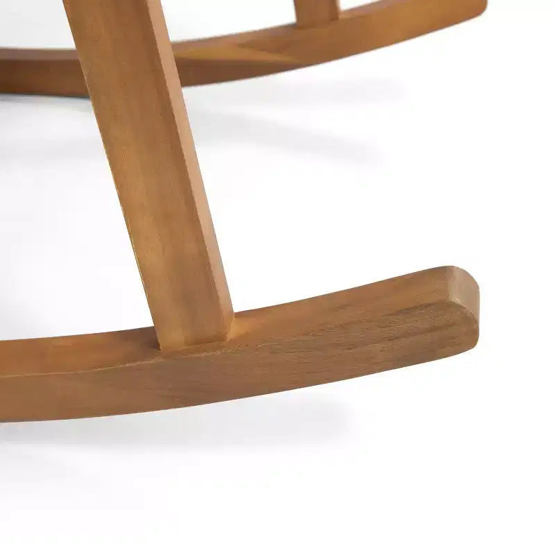 Christopher Knight Home Casa poltrona a dondolo da esterno in legno di acacia con cuscino