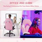Bestier Sedia da gaming, sedia girevole da computer in pelle PU con supporto lombare, schienale regolabile e braccioli ribaltabili per sedia da scrivania per ufficio domestico