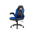Bestier Sedia da gaming, sedia girevole da computer in pelle PU con supporto lombare, schienale regolabile e braccioli ribaltabili per sedia da scrivania per ufficio domestico
