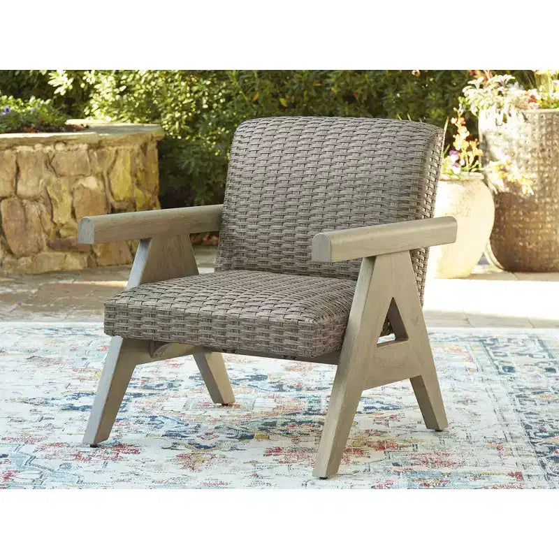 Signature Design by Ashley Haven Retreat, sedia a dondolo reclinabile con telaio antiruggine e cuscino in schiuma, beige