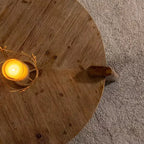 Tavolino da caffè rotondo rustico in legno Eve GDFStudio 36,61