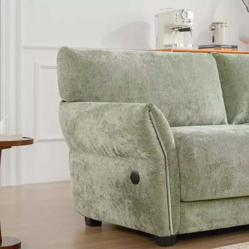 Modular Sectional Sofa with USB Ports, Chenille Upholstered 6/4-Seat Couch with Petal Armrests & Ottomans - ModernLuxe