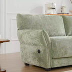 Modular Sectional Sofa with USB Ports, Chenille Upholstered 6/4-Seat Couch with Petal Armrests & Ottomans - ModernLuxe