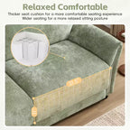 Modular Sectional Sofa with USB Ports, Chenille Upholstered 6/4-Seat Couch with Petal Armrests & Ottomans - ModernLuxe
