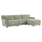 Modular Sectional Sofa with USB Ports, Chenille Upholstered 6/4-Seat Couch with Petal Armrests & Ottomans - ModernLuxe