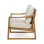 Poltrona da esterno Christopher Knight Home Samwell in legno di acacia con cuscino