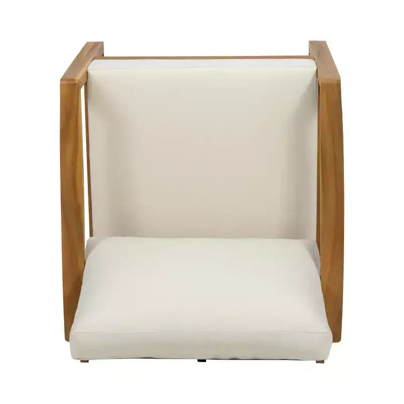 Poltrona da esterno Christopher Knight Home Samwell in legno di acacia con cuscino