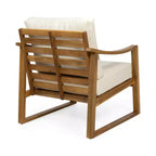 Poltrona da esterno Christopher Knight Home Samwell in legno di acacia con cuscino