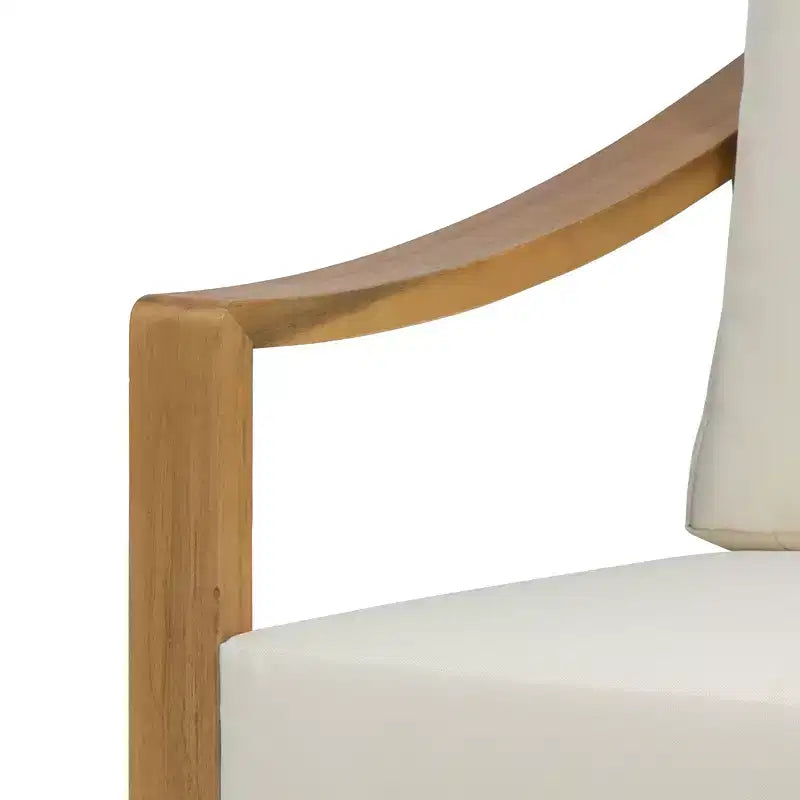 Poltrona da esterno Christopher Knight Home Samwell in legno di acacia con cuscino