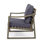 Poltrona da esterno Christopher Knight Home Samwell in legno di acacia con cuscino