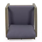 Poltrona da esterno Christopher Knight Home Samwell in legno di acacia con cuscino